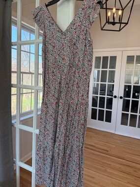 LOCT Floral V-Neck Maxi Dress in Multicolor